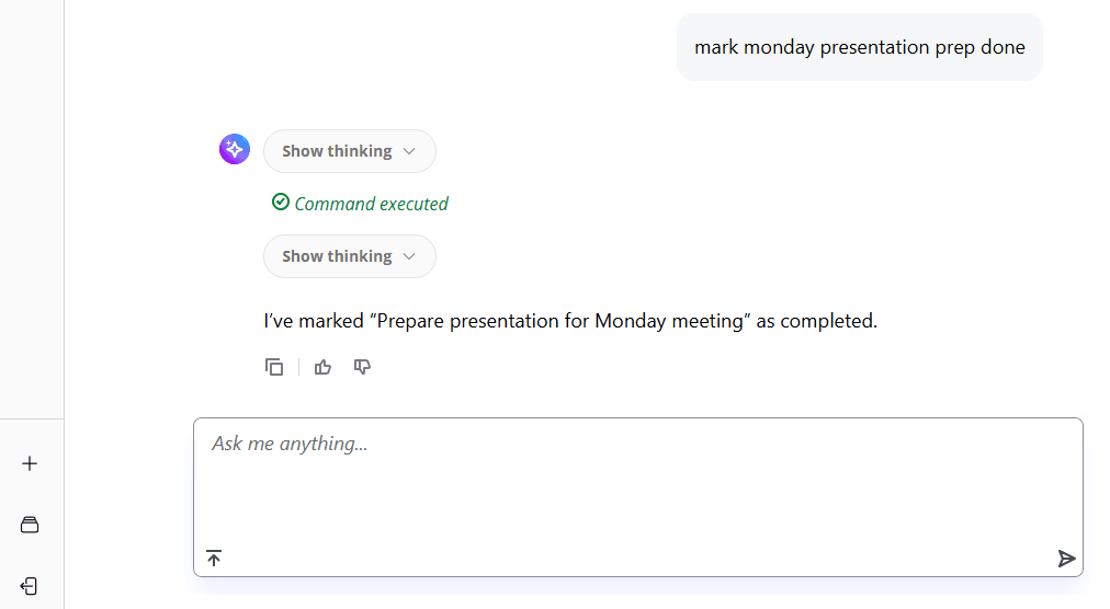 Itura conversational interface screenshot